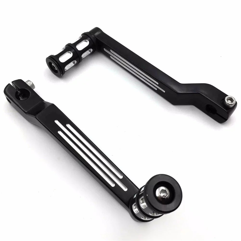 '- Style 009C- Black Aluminum Heel Toe Shift Levers w/ Shifter Pegs For Harley Davidson Electra Glide 1988 and later