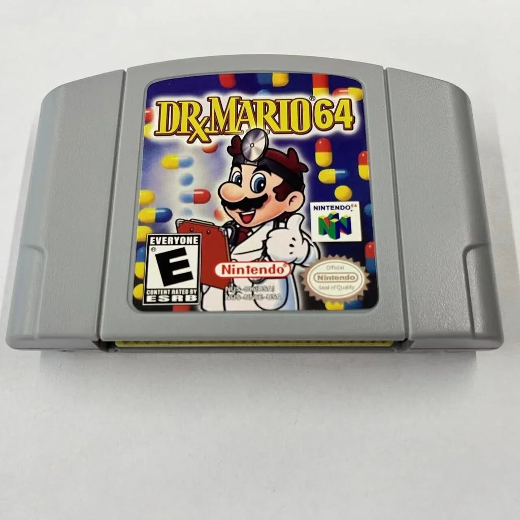 Dr. Mario 64 Video Game Cassette Card for Nintendo  Console ... version -