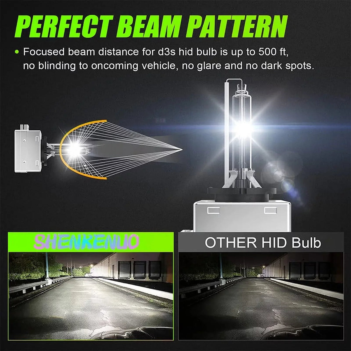 For Buick Enclave 2013-2015 2016 2017 2018  Xenon Headlight Bulbs  High/Low Beam 2pc