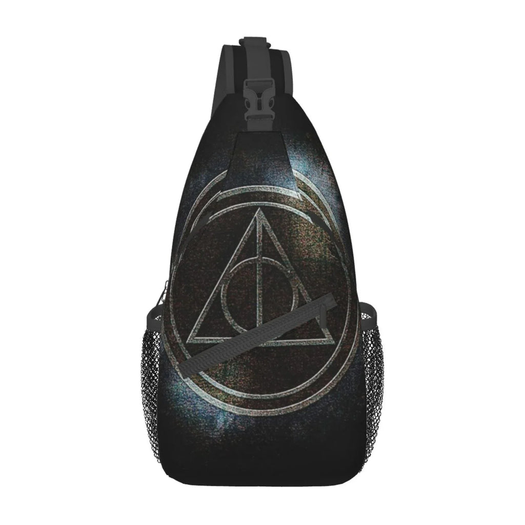 Harry Potter Deathly Hallows Sling Bag Crossbody Backpack Chest Bags Diagonally Travel Daypack For Women Men Adults Teen