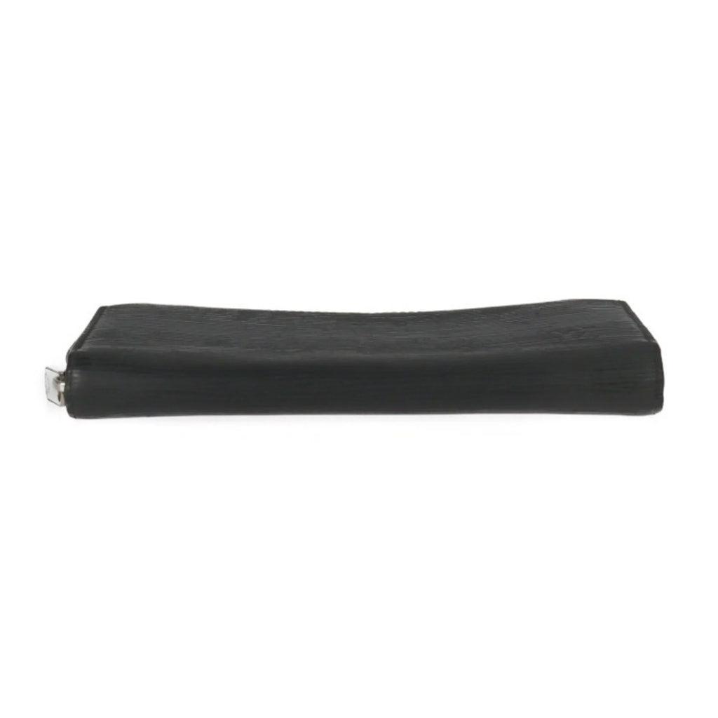 Pre-Owned   Louis Vuitton Zippy Wallet Long  Epi Leather Black Silver Hardware Round Zipper (Good)
