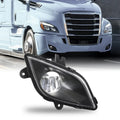'- Fit 2018 2019 2020 2021 2022 2023 Freightliner Cascadia 126 Class 8 Truck  Fog Light Lamp Black  Style Passenger Side