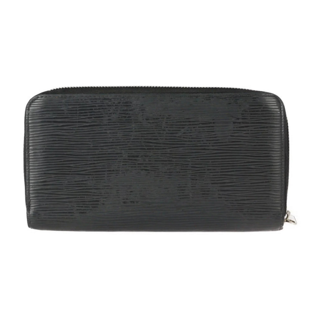 Pre-Owned   Louis Vuitton Zippy Wallet Long  Epi Leather Black Silver Hardware Round Zipper (Good)