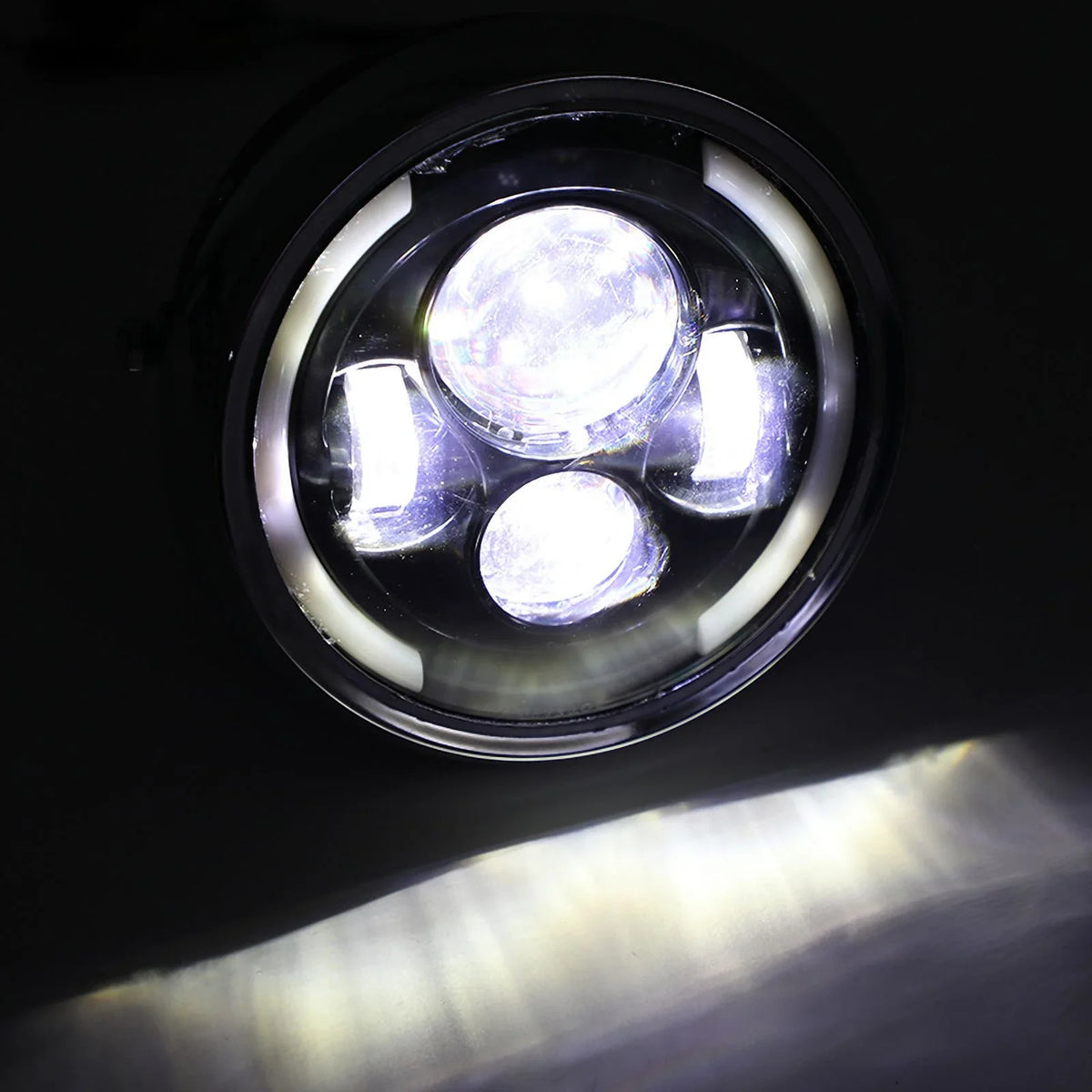 7 Inch  Headlight Hi/Lo Fog Driving  for Motorcycle Dyna Cafe Racer Bobber