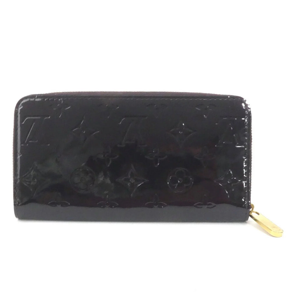 Pre-Owned Louis Vuitton   Round Zipper Long Wallet Monogram Verni Zippy Amaranto Unisex  (Good)