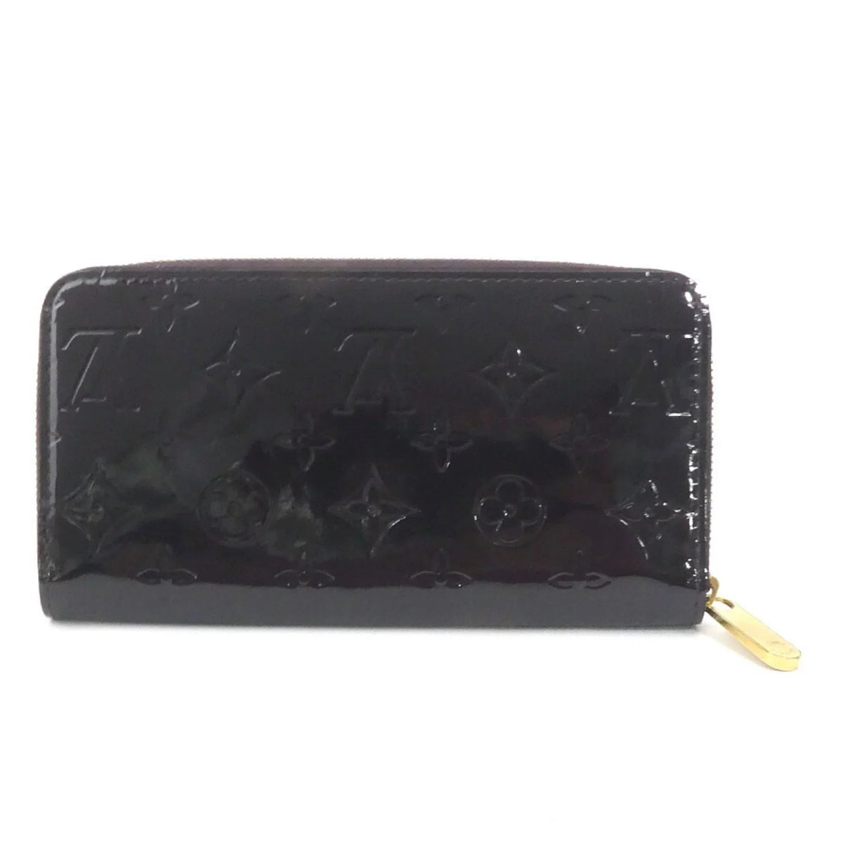 Pre-Owned Louis Vuitton   Round Zipper Long Wallet Monogram Verni Zippy Amaranto Unisex  (Good)