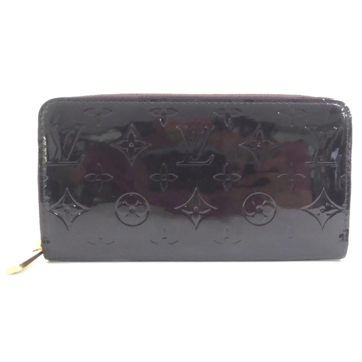 Pre-Owned Louis Vuitton   Round Zipper Long Wallet Monogram Verni Zippy Amaranto Unisex  (Good)