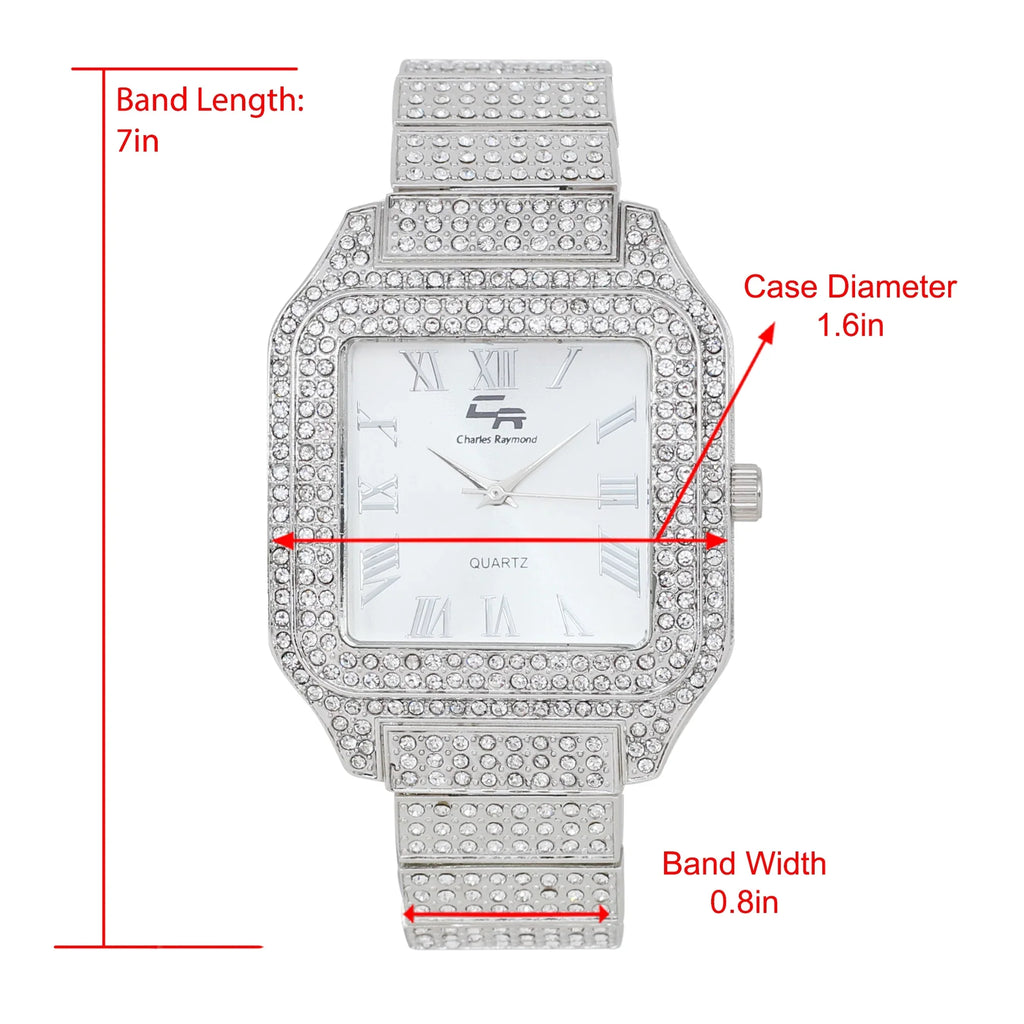 Women's Luxury Crystal Diamonds Iced Out Watch, a True Testament to blinged-Out Beauty and Timeless Glamour ( Classic-)