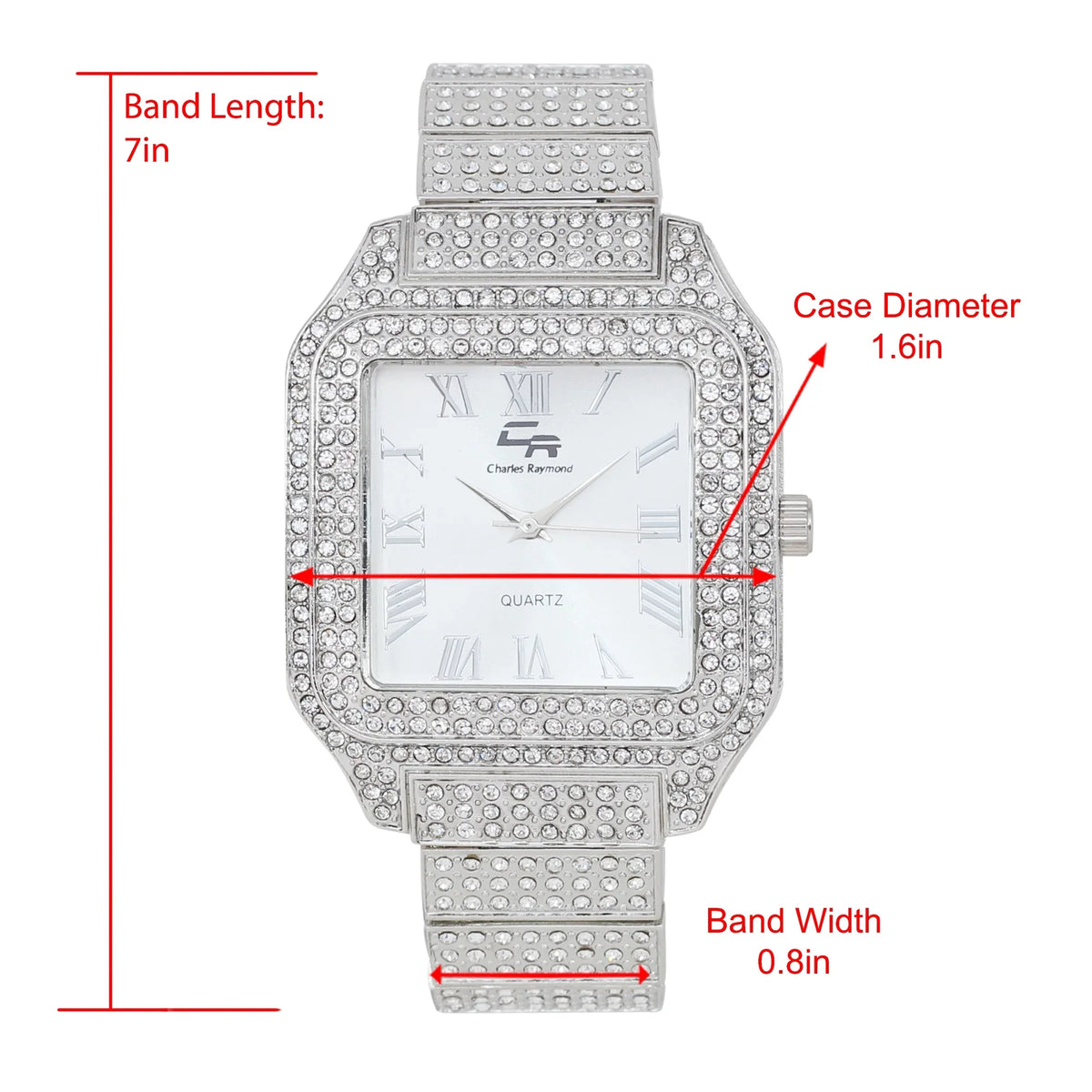 Women's Luxury Crystal Diamonds Iced Out Watch, a True Testament to blinged-Out Beauty and Timeless Glamour ( Classic-)