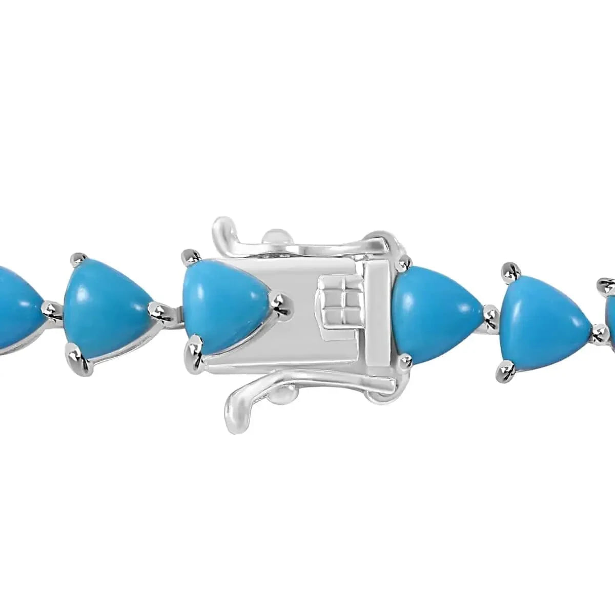 Shop  Sleeping Beauty Turquoise Trillion 925 Sterling Silver Platinum Plated Tennis Bracelet for Women Jewelry Size 7.25" Ct 10.99 Birthday Mothers Day Gifts for Mom
