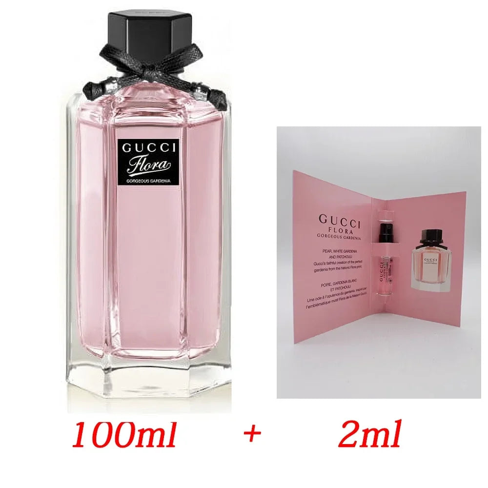 Gu cci_ Flora Gorgeous Gardenia Eau de Toilette, Perfume for Women 100ml/3.3oz +0.067Fl. . / 2ML