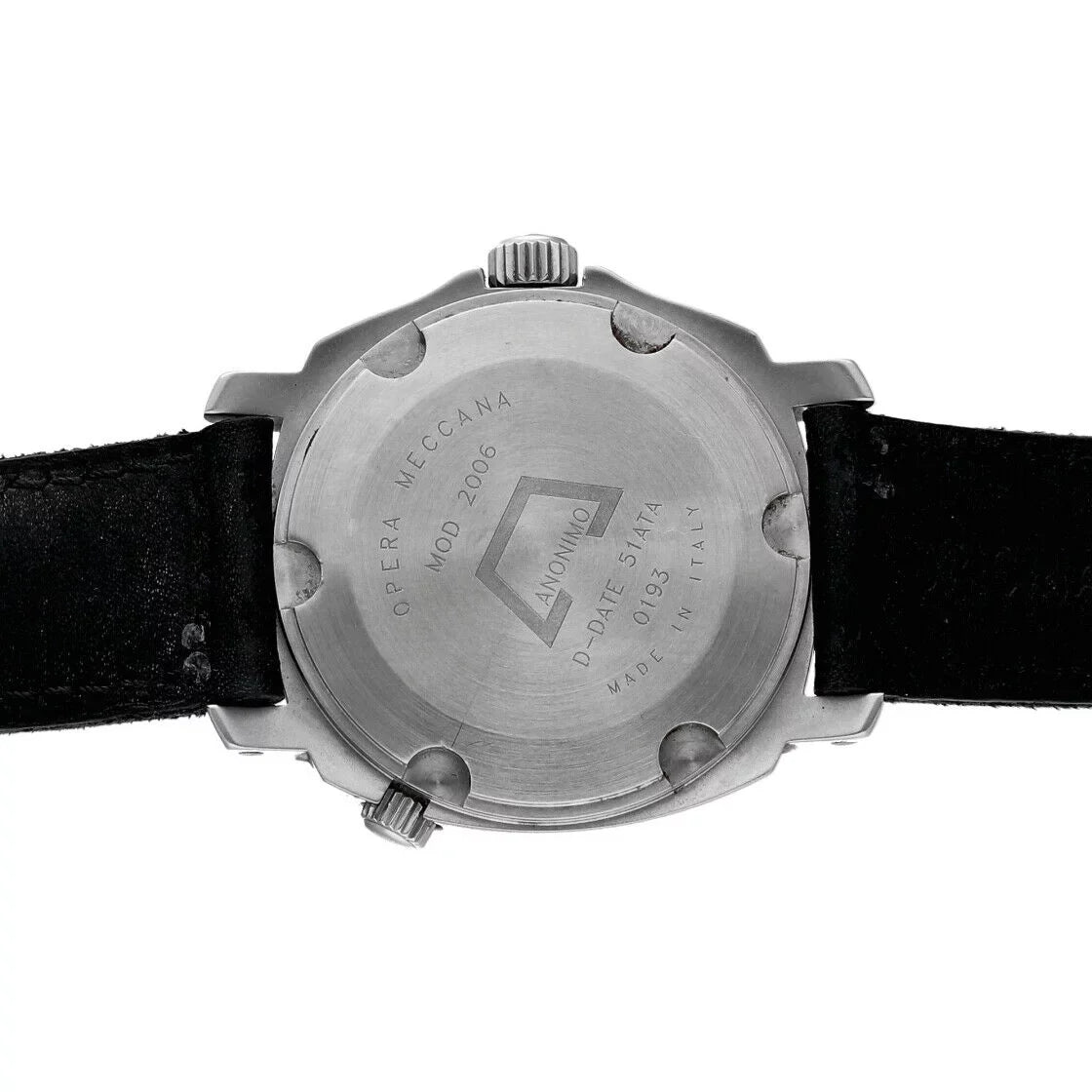 Anonimo -Date 51ETA 2006 Day Date Ivory Dial Leather 43mm Automatic Men's Watch