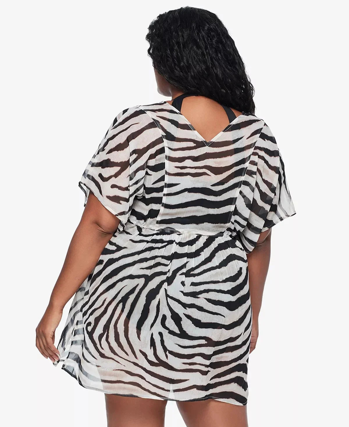 Ralph Lauren  Plus Size Zebra-Print Tunic Cover-up,  2X