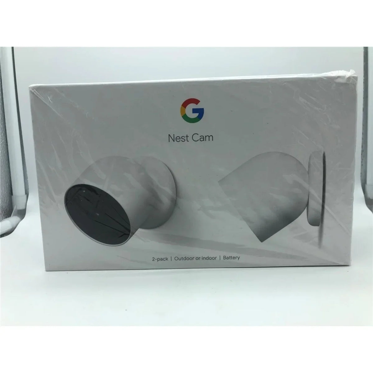Google Nest Cam 2-Pack - Outdoor or Indoor | Battery Wireless Indoor and Outdoor Security Camera for Home Security Cameras - Snow