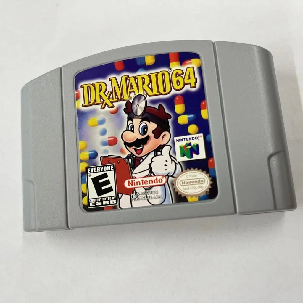 Dr. Mario 64 Video Game Cassette Card for Nintendo  Console ... version -