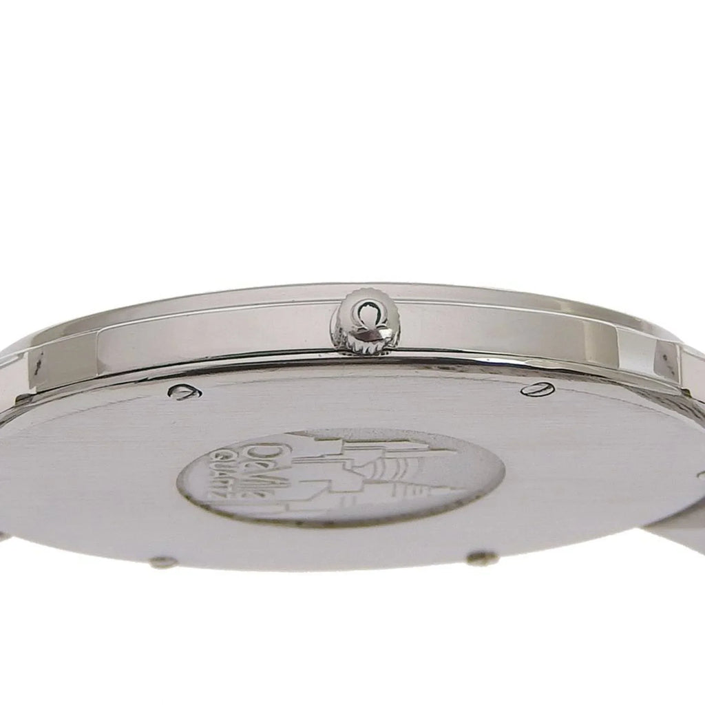 Pre-Owned Omega  De Ville Watch Stainless Steel Swiss Made Silver/Gold Quartz Silver Dial Boys (Fair)