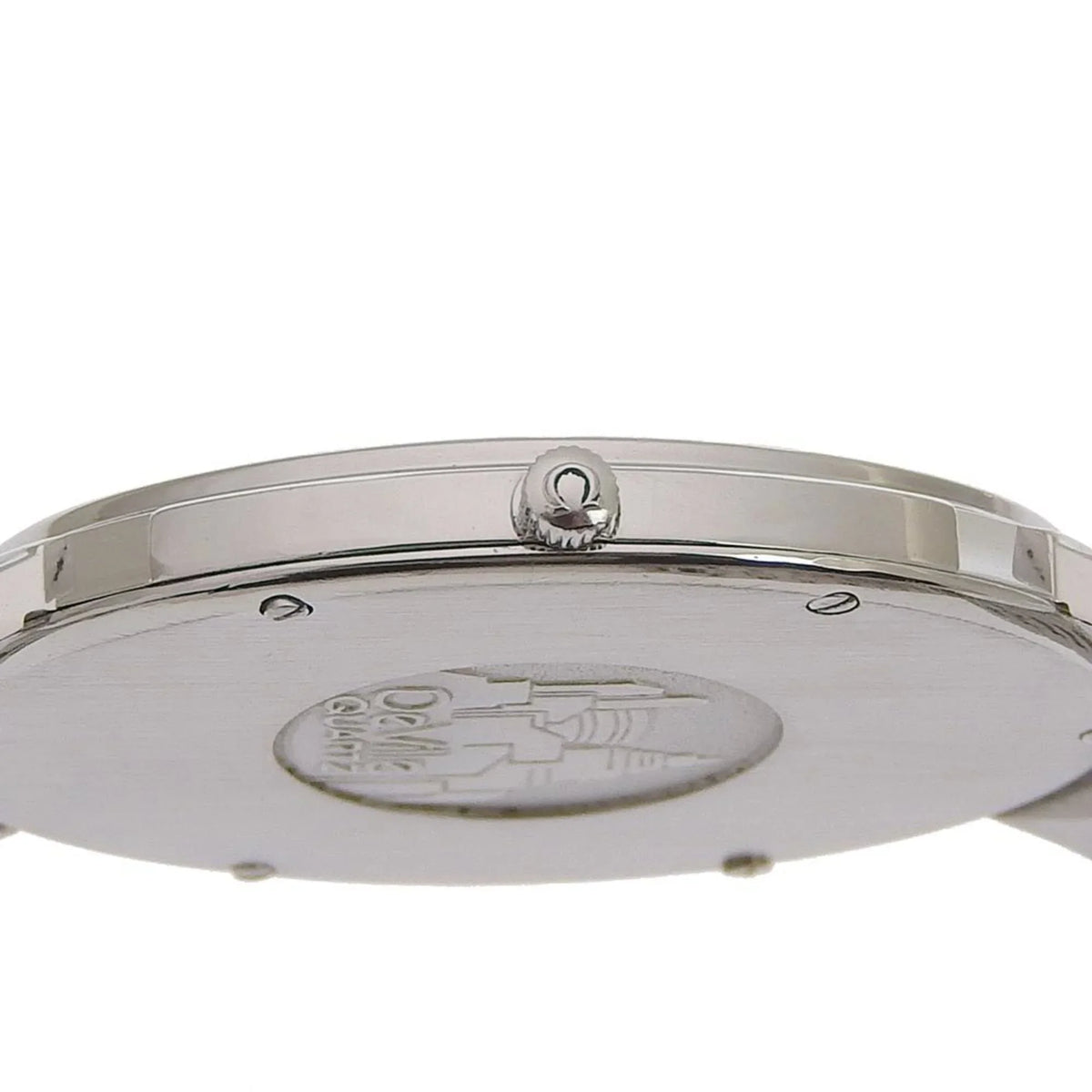 Pre-Owned Omega  De Ville Watch Stainless Steel Swiss Made Silver/Gold Quartz Silver Dial Boys (Fair)