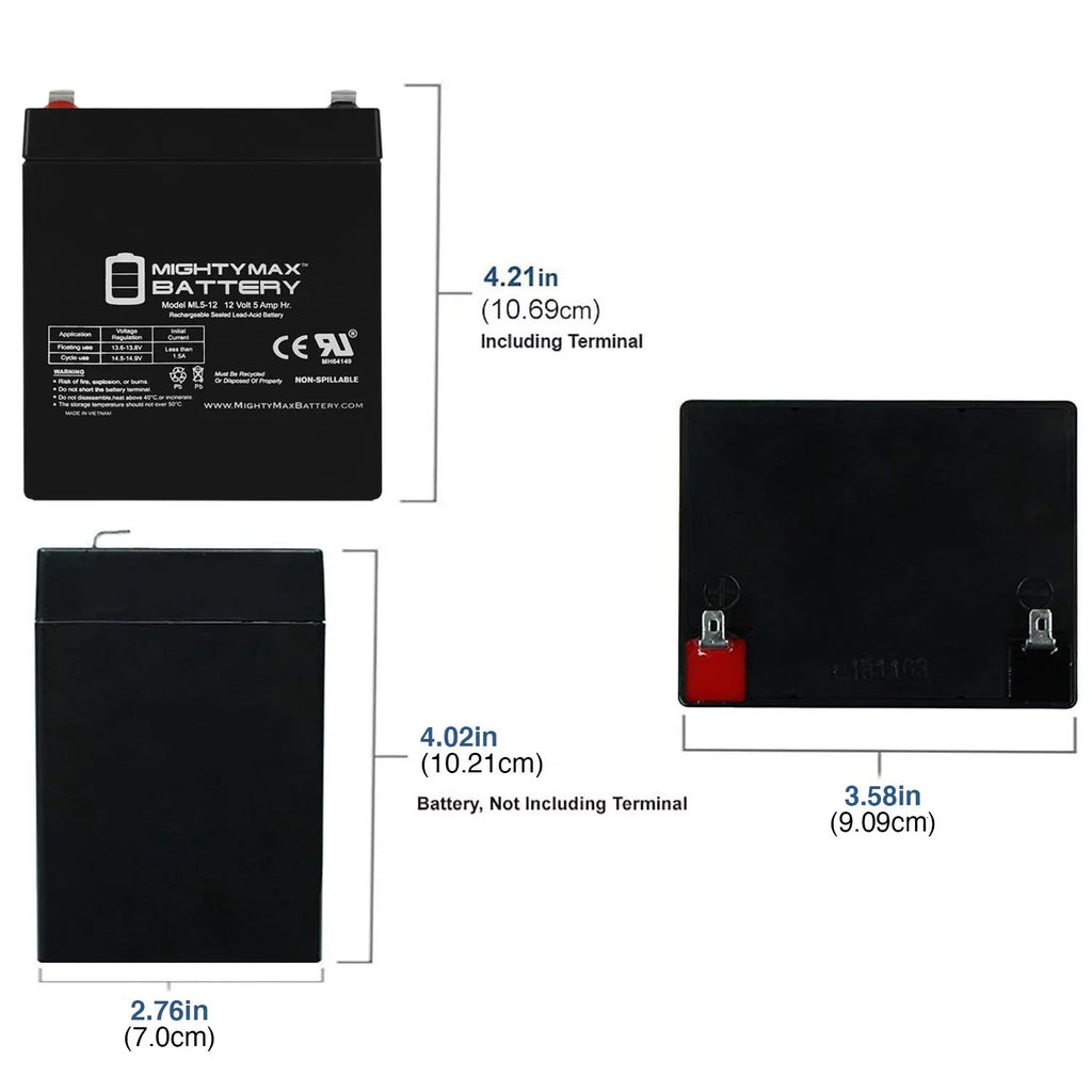 12V 5AH Battery Replacement for Sea-Doo Aquanaut Model  - 3 Pack