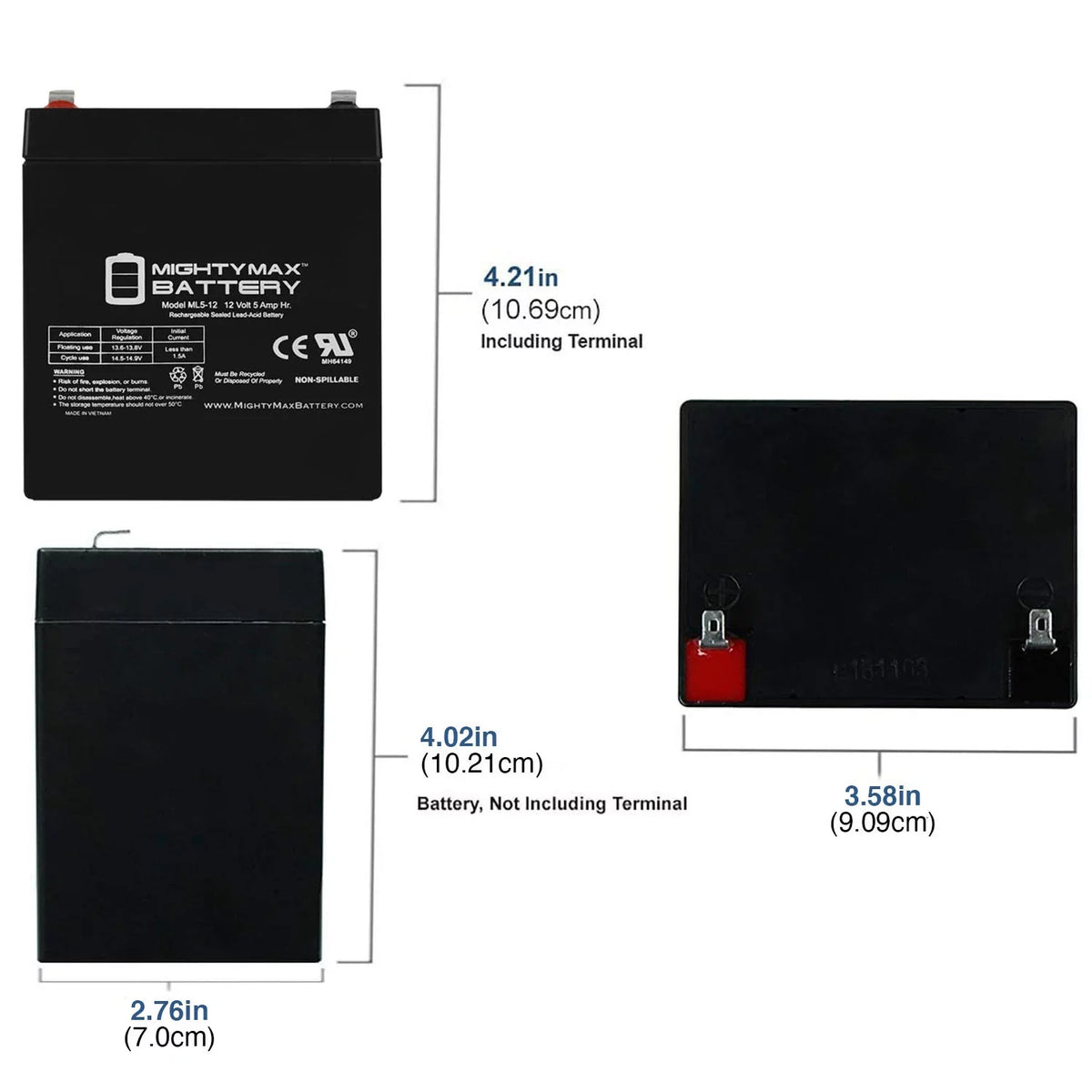 12V 5AH Battery Replacement for Sea-Doo Aquanaut Model  - 3 Pack