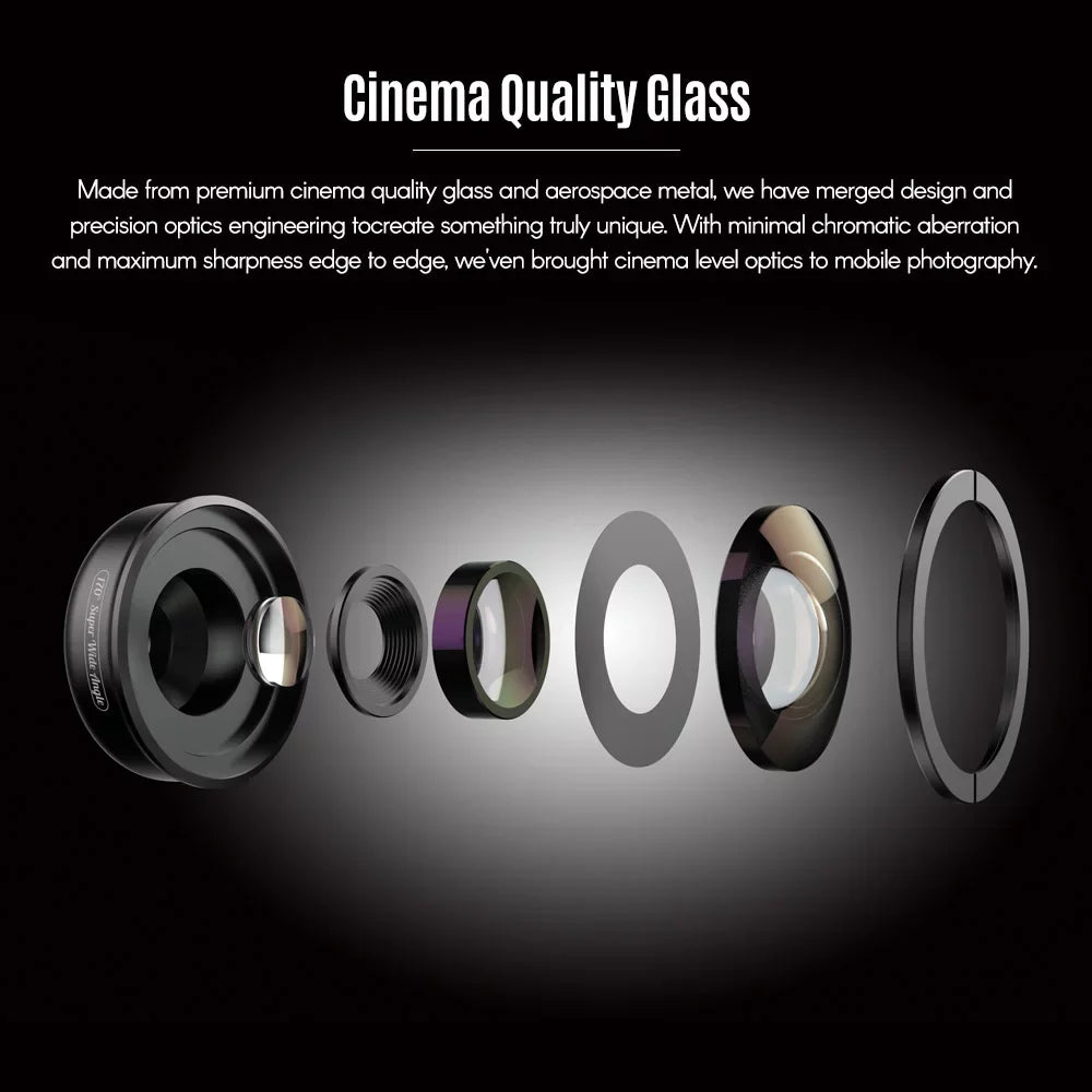 170° Super Wide Angle Lens for Dual Lens / Single Lens Smartphone for Pixel Galaxy Smartphones