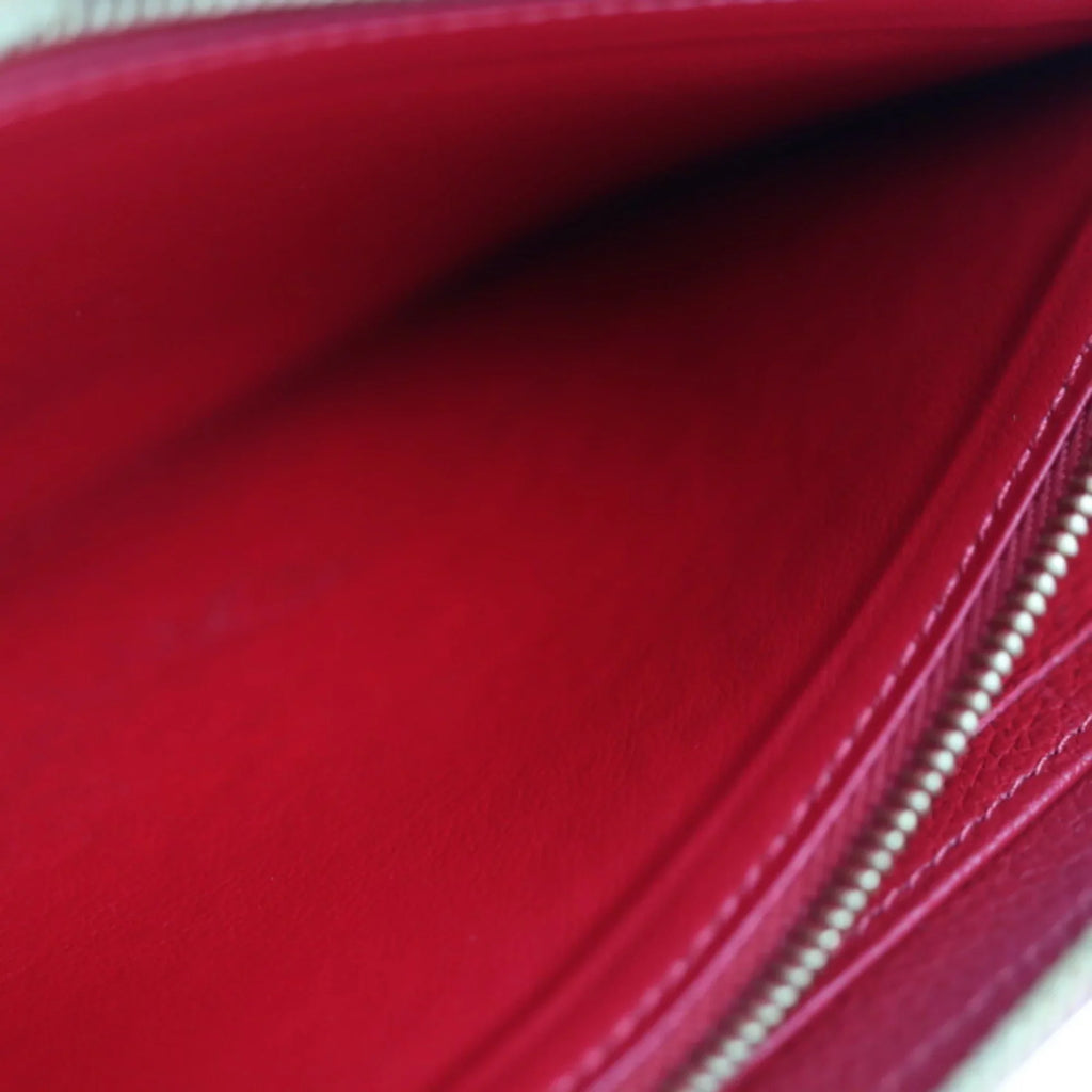 Pre-Owned   Louis Vuitton Zippy Wallet Long  Monogram Implant Cerise Zip Around Round Zipper (Good)