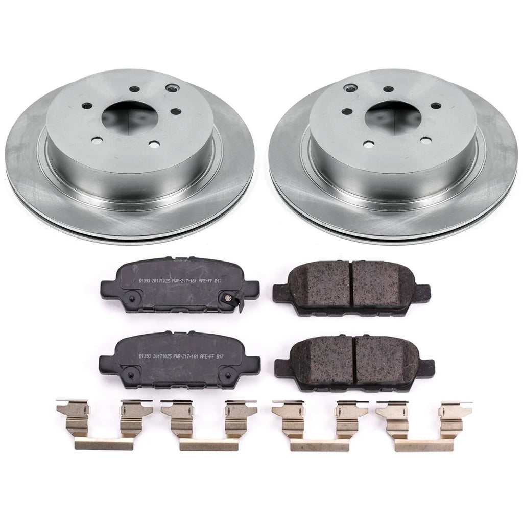 Power Stop Rear Stock Replacement Brake Pad and Rotor Kit  Fits 2019 Infiniti