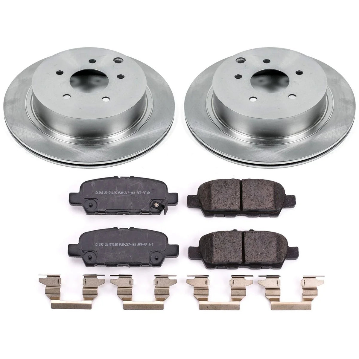 Power Stop Rear Stock Replacement Brake Pad and Rotor Kit  Fits 2019 Infiniti