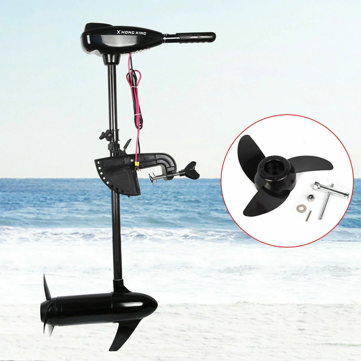 1.6HP 1152WE lectric Outboard Motor Boat Engine Heavy Duty Boat Trolling Motor