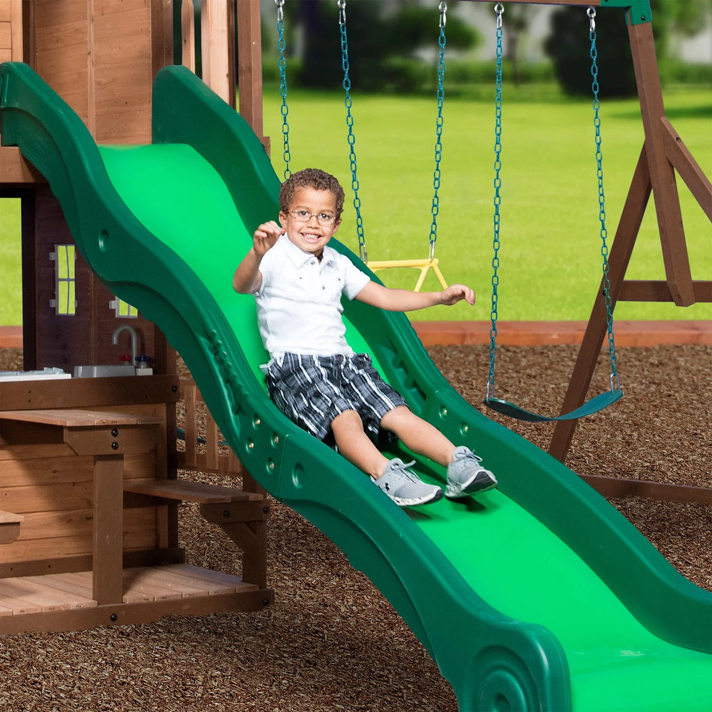 Backyard Disenclosurey Mount Triumph Swing Set