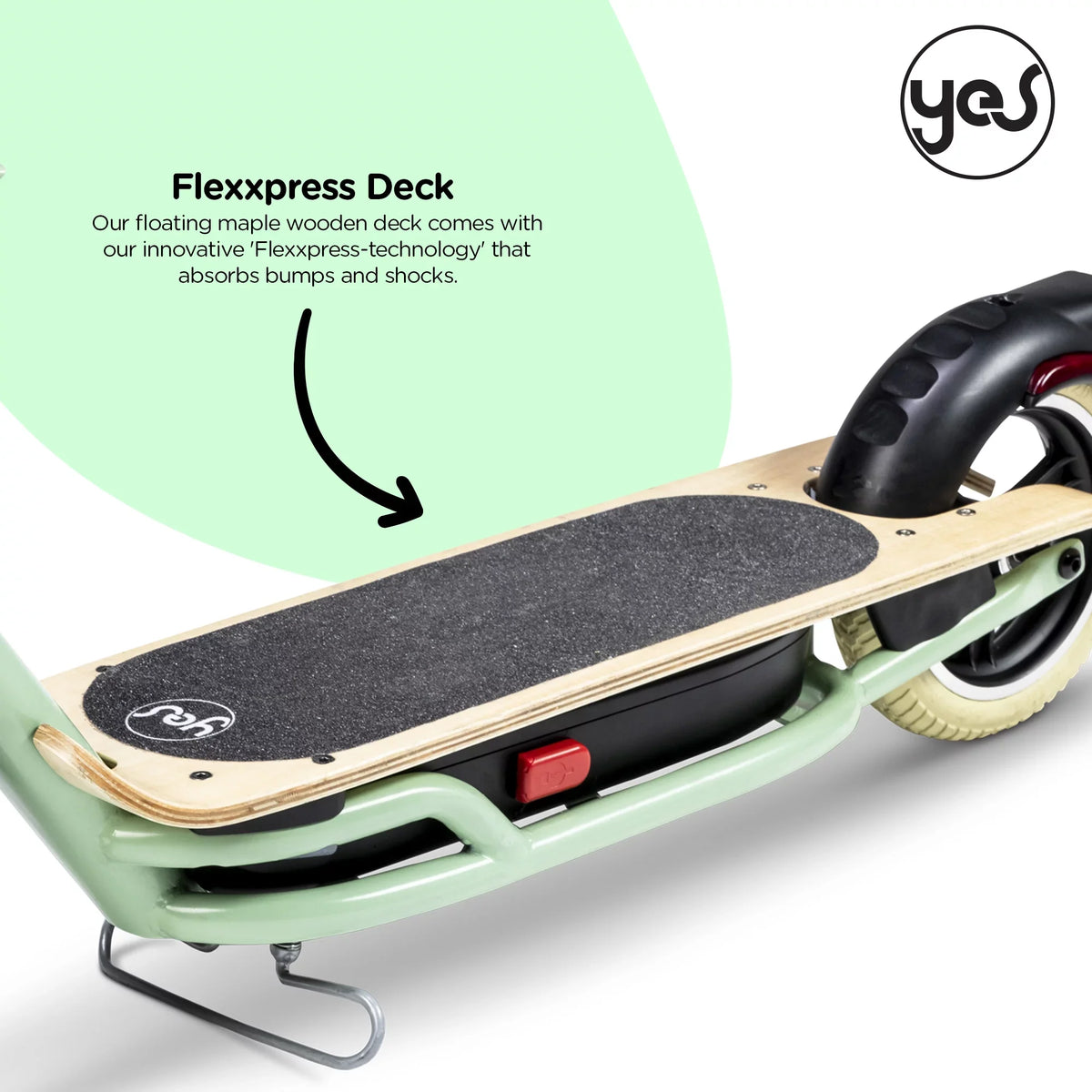 Yvolution  Electric Scooter for Adults (Green)  Display, Foldable Design