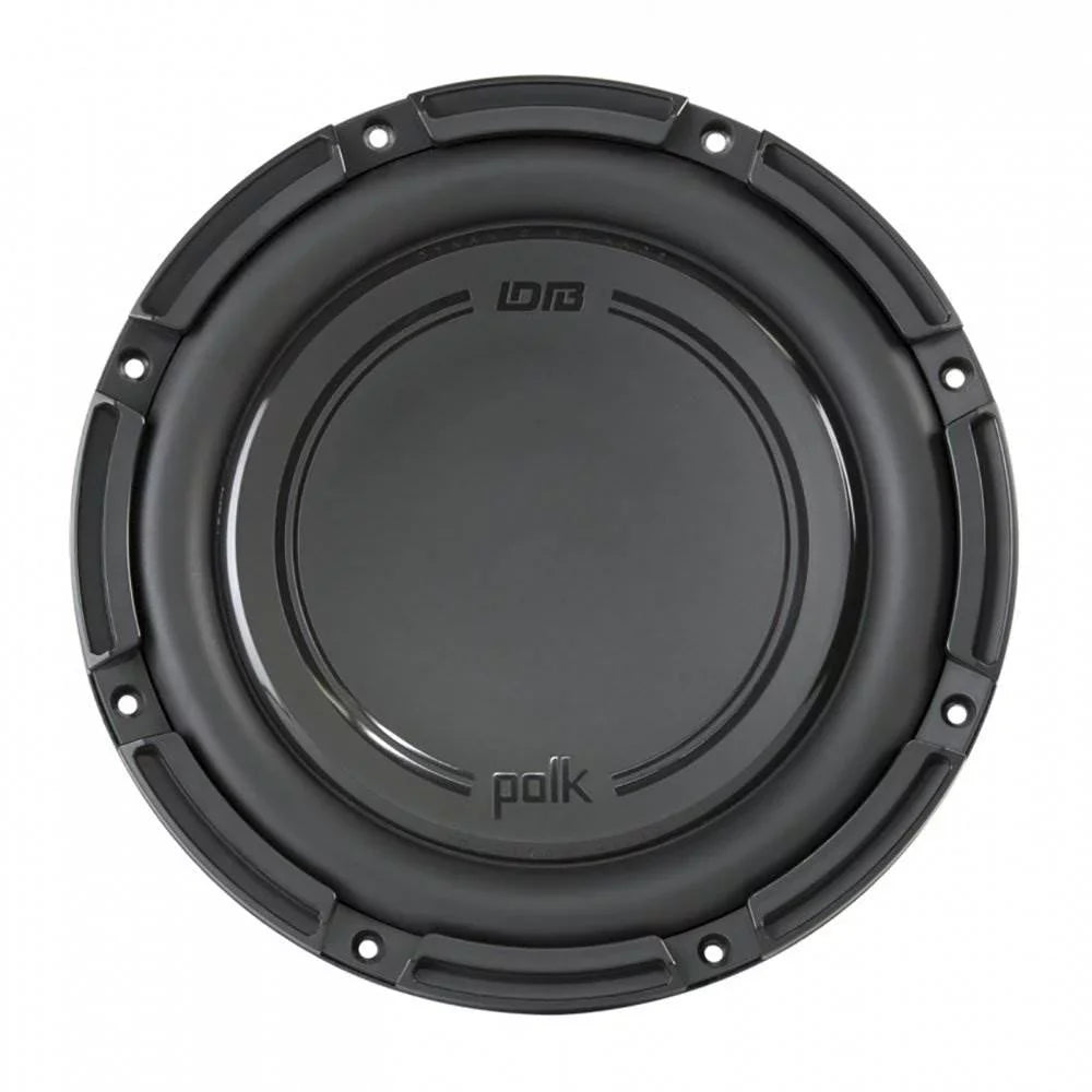 Polk Audio + 10 Inch 1050 Watt 4 Ohm  Marine & Car Subwoofer (2 Pack)