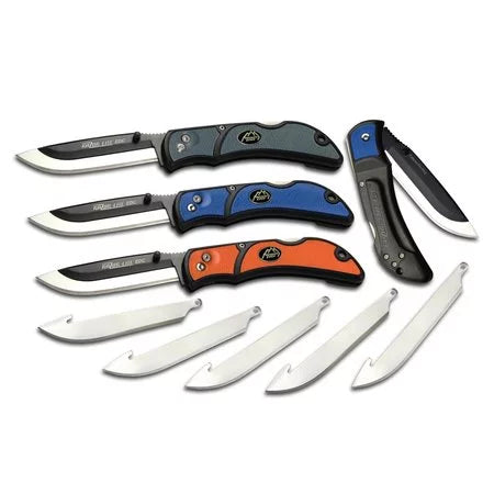 Outdoor Edge  Razor-Lite  3.5" 420J2 Stainless Steel Drop Point Tanto Polymer Black, Gray Inserts