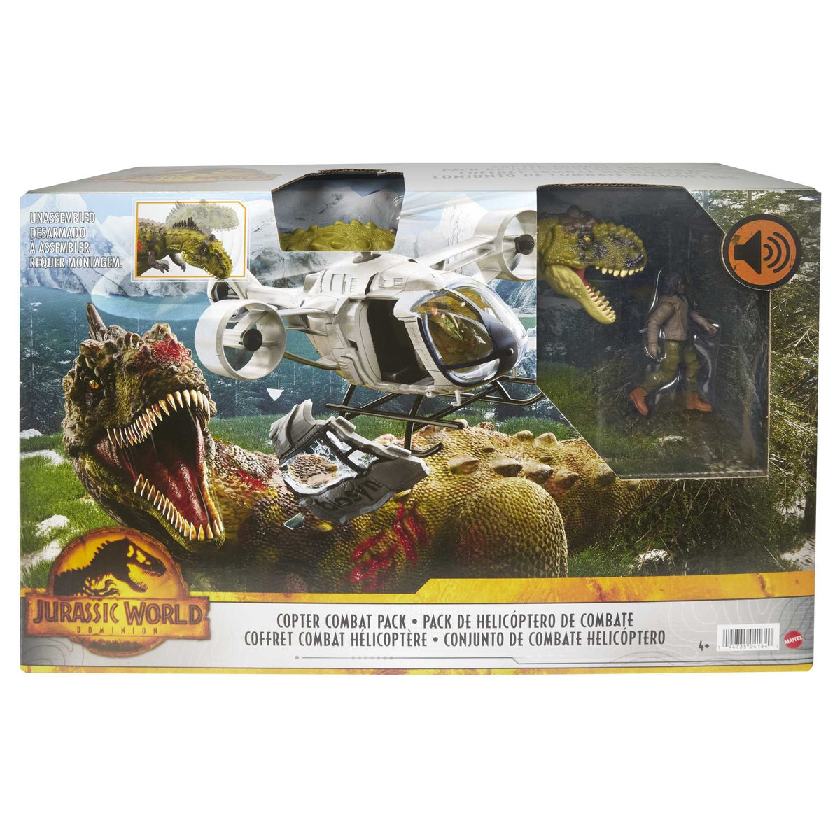 Jurassic World Dominion Copter Combat Pack with Helicopter, DinosaurToy & Kayla Action Figure