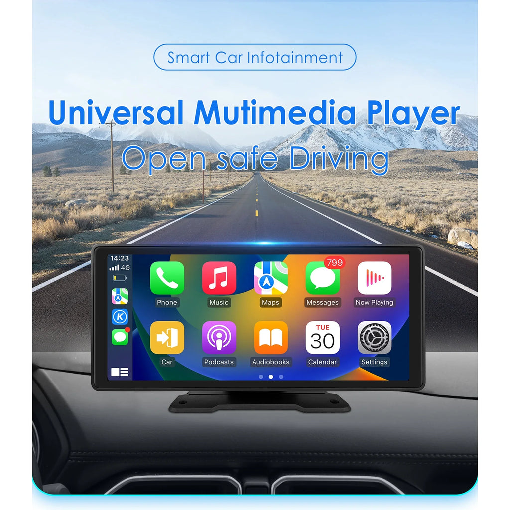 10.26" Touchscreen Apple Carplay Android Auto  Car Radio Stereo Head Unit 360° Adjustable Bluetooth Mirror Link  Navigation Player