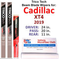 2019 Cadillac  Beam Blade Wipers (Set of 3) w/Rear Wiper