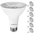 Luxrite 6-Pack   Flood Light Bulb 4000K Cool White 850 Lumens 11W Dimmable Wet Rated  Base  Listed