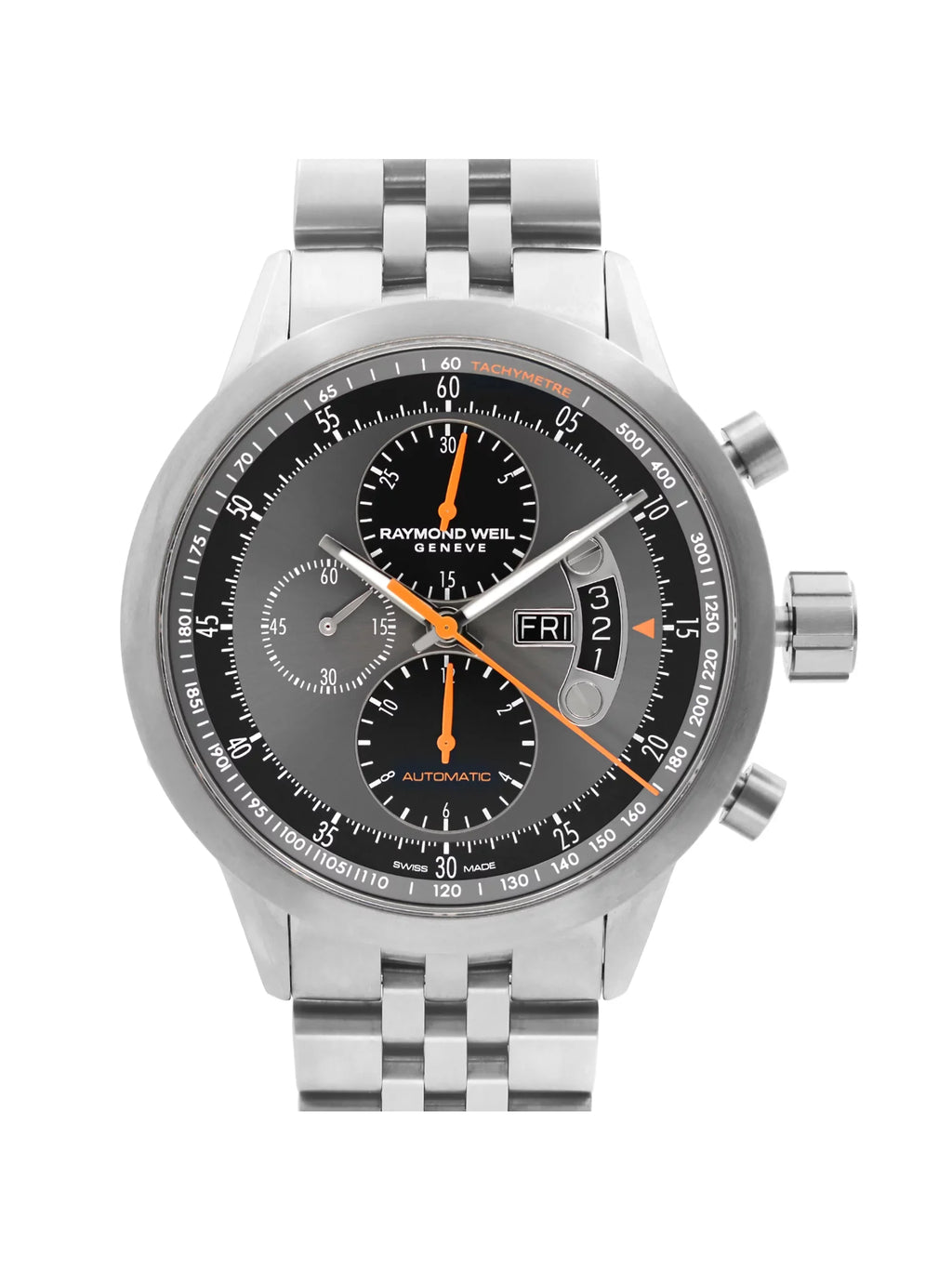 Pre-Owned Raymond Weil Freelancer Titanium Gray Dial Automatic Mens Watch 7745--05609 (Good)