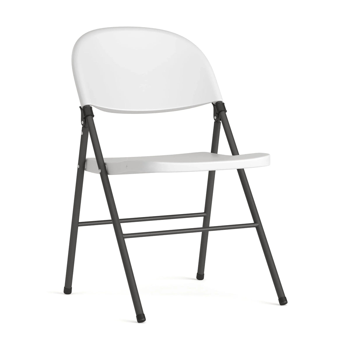 Flash Furniture  Series 330 lb. Capacity Granite White Plastic Folding Chair with Charcoal Frame