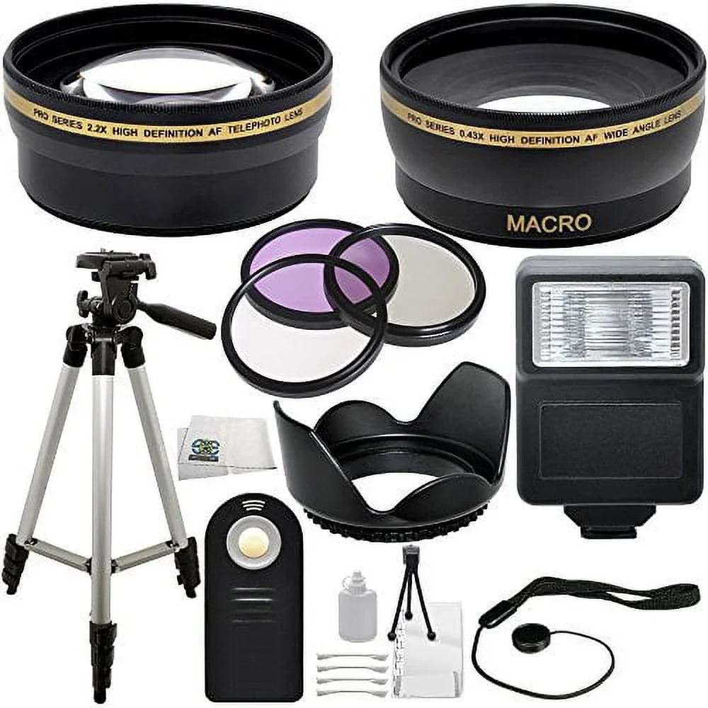 Ultimate Accessory Bundle Kit For Canon Rebel T1i, , T3i, T4i, T5i, T6i, T6s, , 60D, 70D, 7D, 7D Mark  Digital  Cameras (Which Have the Following Canon Lenses - 18-55mm, 55-250mm, 75-300mm,