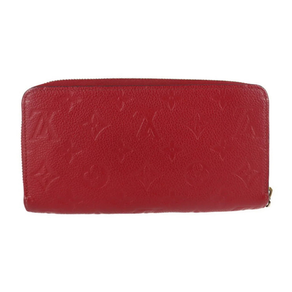 Pre-Owned   Louis Vuitton Zippy Wallet Long  Monogram Implant Cerise Zip Around Round Zipper (Good)