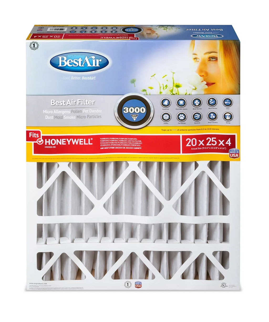 BestAir -13R Honeywell 20x25x4 Series 3000  13 Furnace Filter