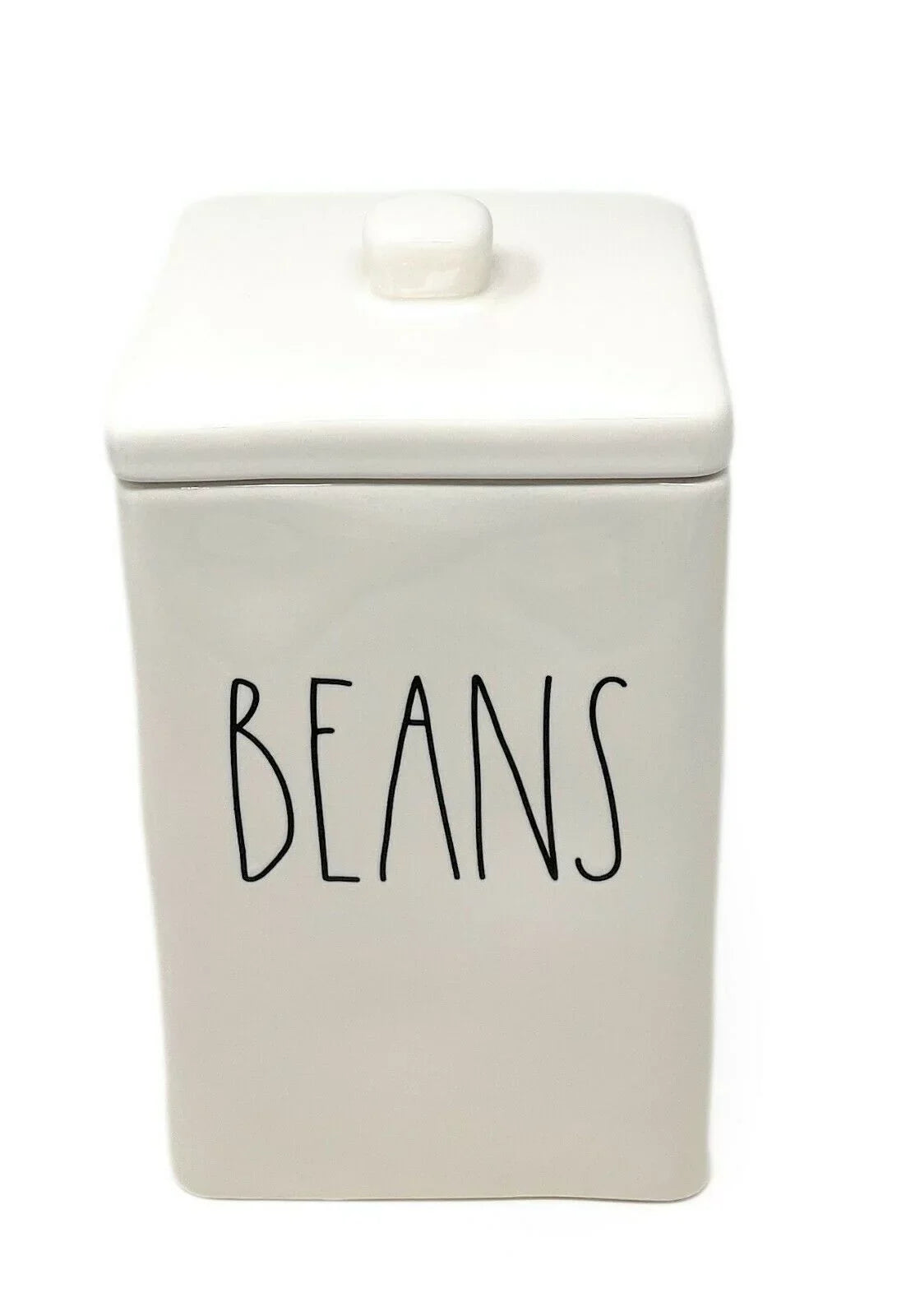 Rae Dunn by Magenta   Letter Ceramic Square Canister with Lid