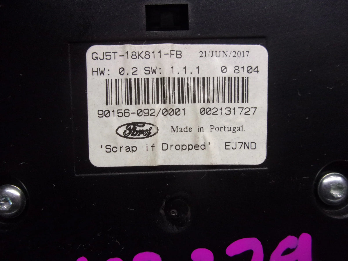 Pre-Owned 2017-2019 Ford Escape Sony Radio Control Panel  -18K811-  (Good)
