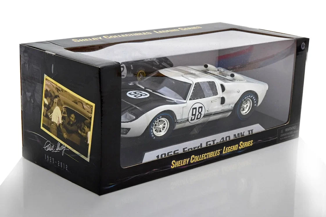 Shelby 1966 Ford -40   #98, White - Shelby Collectibles  - 1/18 scale Diecast Model Toy Car