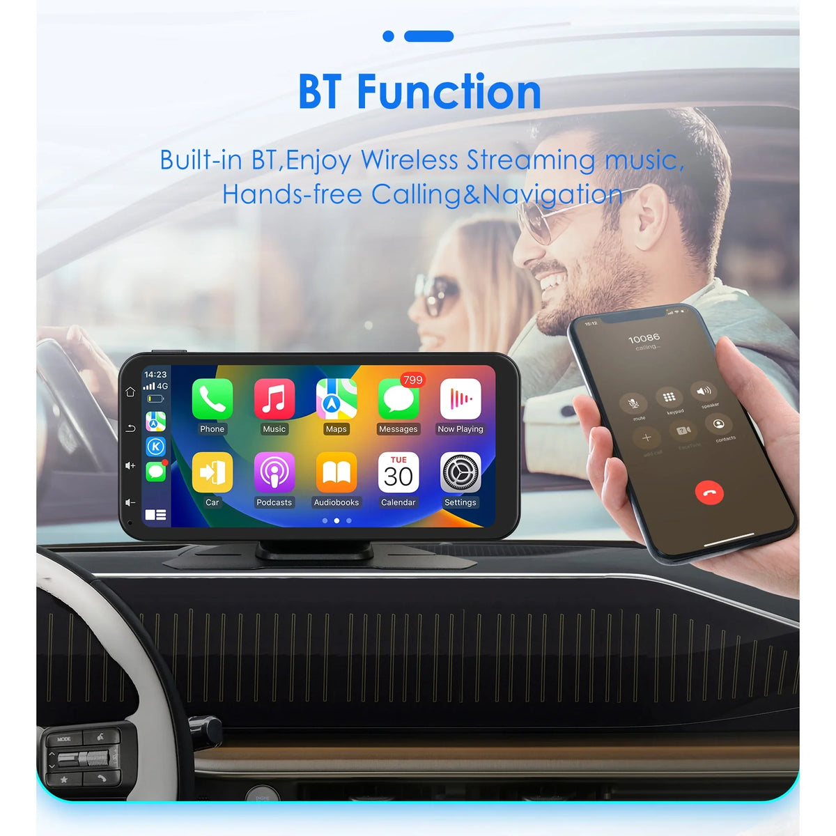 Ossuret 6.25" Touchscreen Bluetooth 360° Adjustable Car Stereo Radio Receiver  Navigation Audio With Wireless Apple Carplay Android Auto Support Backup Camera
