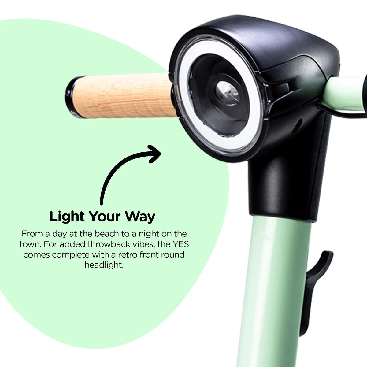 Yvolution  Electric Scooter for Adults (Green)  Display, Foldable Design