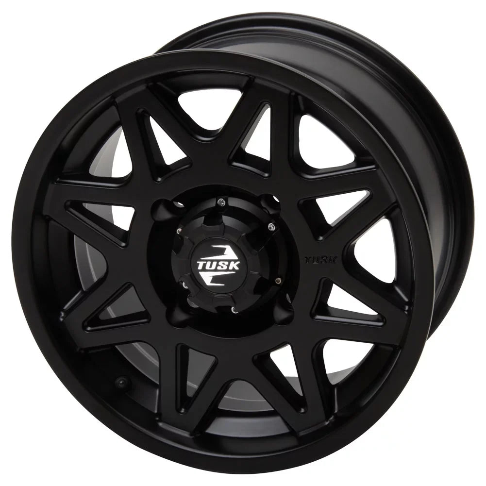 4/137 Tusk Tintic Wheel 14x7 5.0 + 2.0 Matte Black For - Maverick  Max   Turbo  Smart-Shox 72 Inch 2021-2022