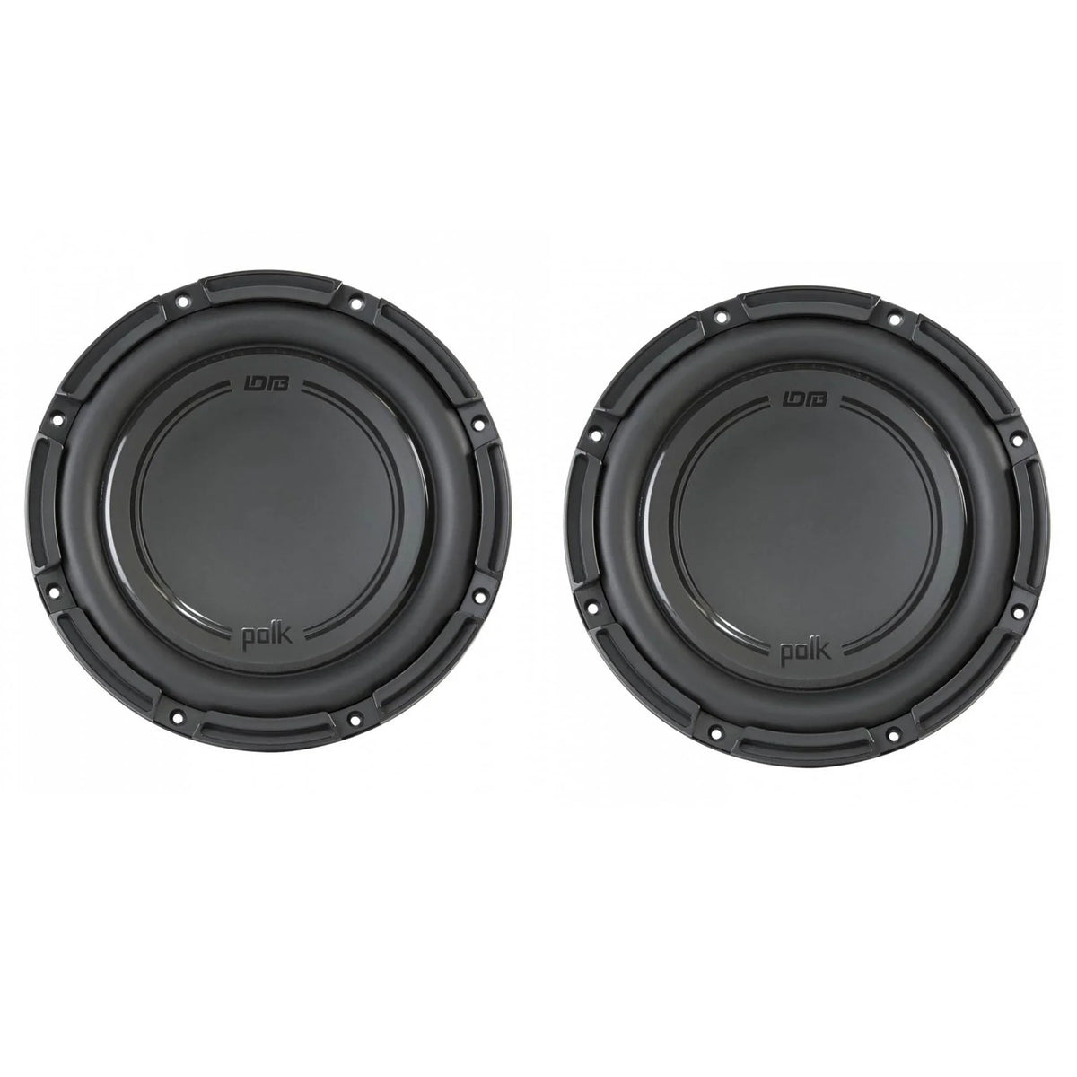 Polk Audio + 10 Inch 1050 Watt 4 Ohm  Marine & Car Subwoofer (2 Pack)