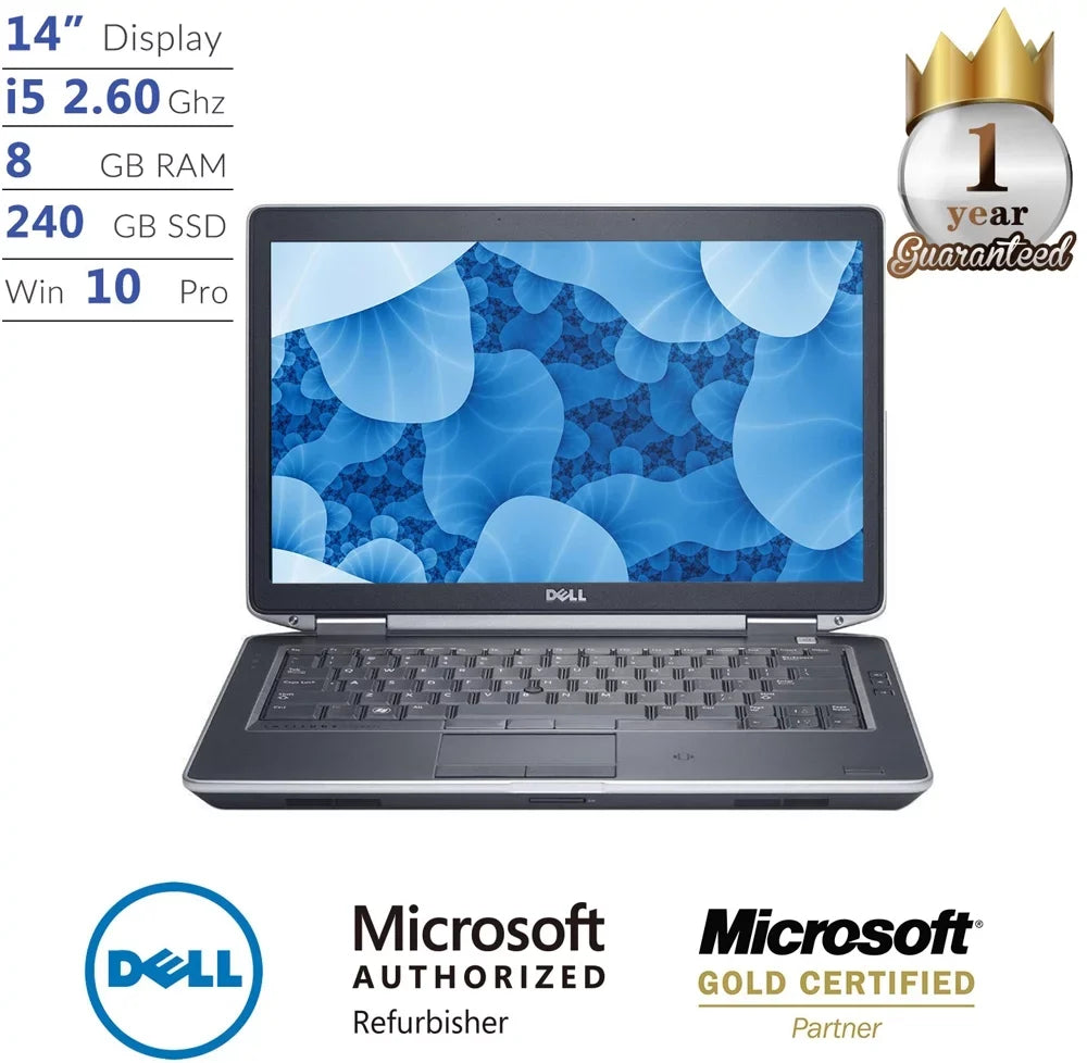 Used Dell Dell  Laptop Intel i5 Dual Core Gen 3 8GB  240GB  Windows 10 Professional 64 Bit