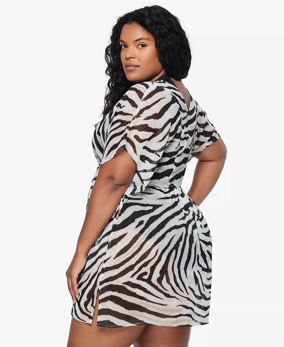Ralph Lauren  Plus Size Zebra-Print Tunic Cover-up,  2X